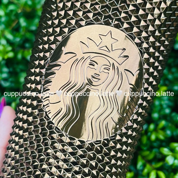 🤎NEW✨Starbucks Pike Place Market Bronze Mirror ‘Rachel’ Metallic Studded in Box - Picture 8 of 15